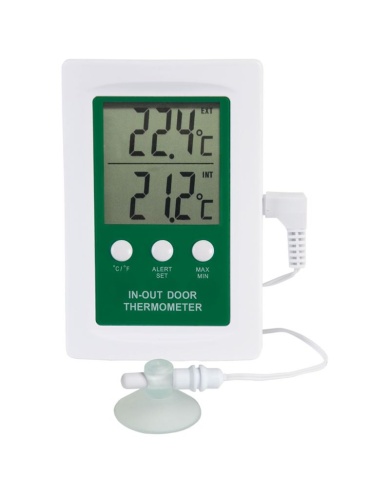 digital indoor - outdoor thermometer with alarm