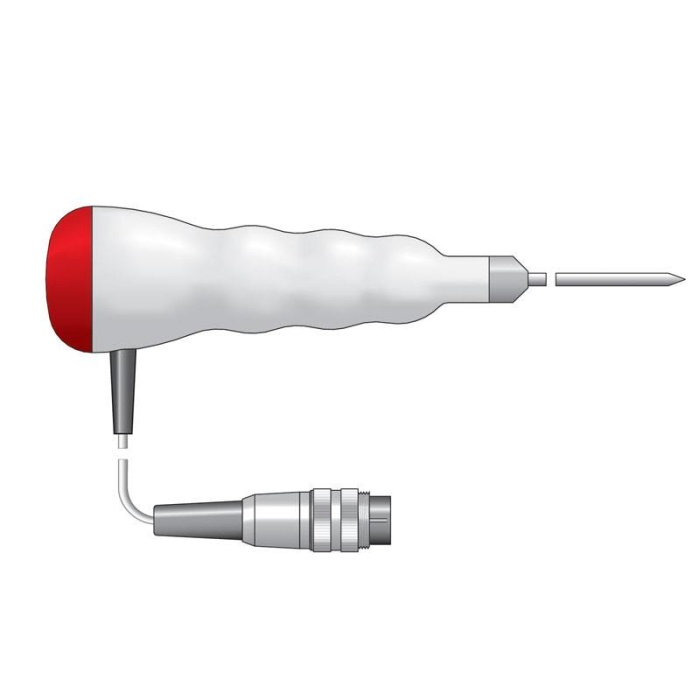 colour-coded penetration probe - red end cap