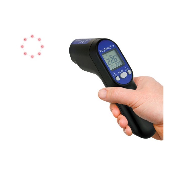 RayTemp® 8 infrared thermometer with type K thermocouple socket