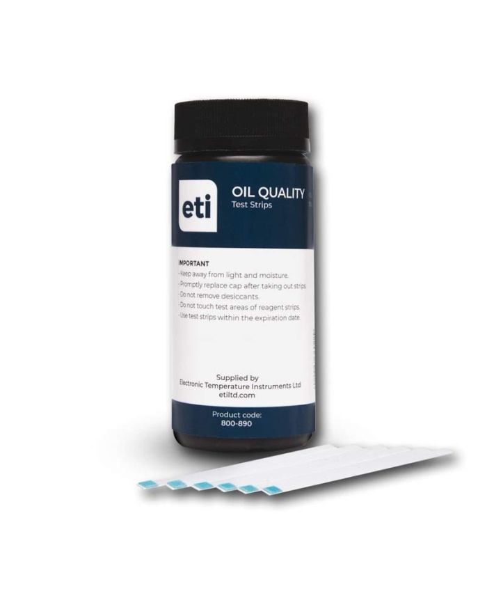 ETI 800890 Fryer Oil Quality Test Strips with Chart 100 Pack