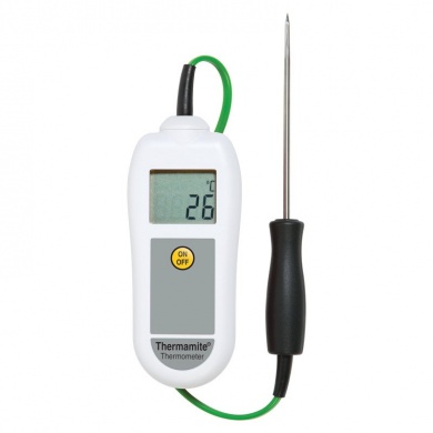 Thermamite digital thermometer with food probe white