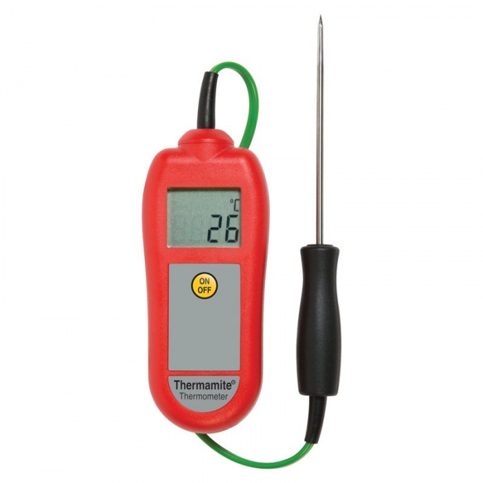 Thermamite digital thermometer with food probe red