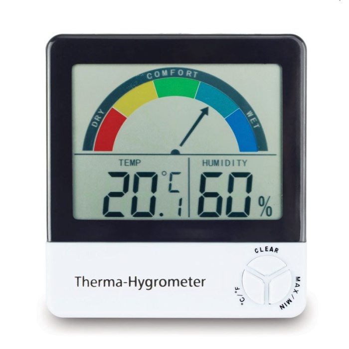 Therma-Hygrometer with comfort level indication