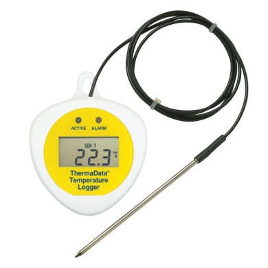 ThermaData® TDF data logger, LCD with external fixed sensor