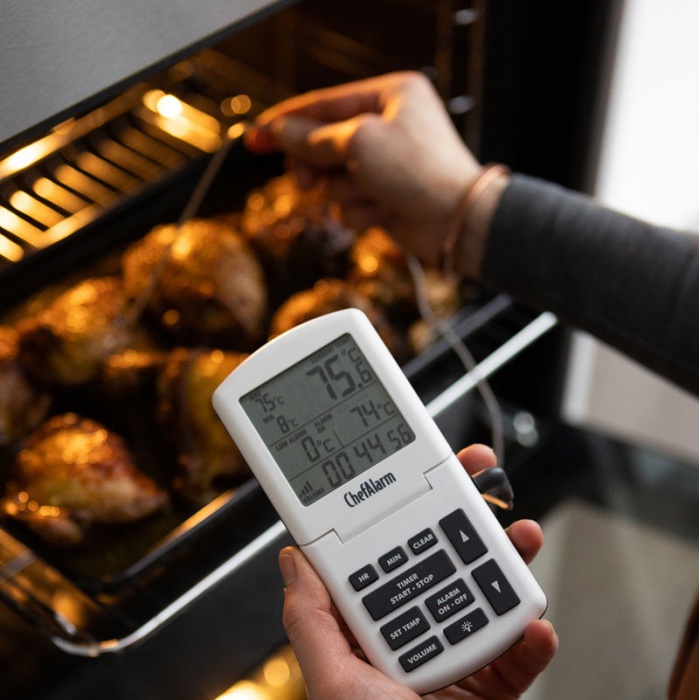 Food Thermometer Multi-purpose ABS Preset Temperature Alarm Meat