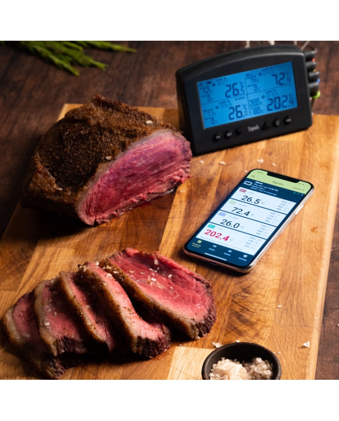 Signals™ 4-Channel Wi-Fi/Bluetooth BBQ Alarm Thermometer CHARCOAL