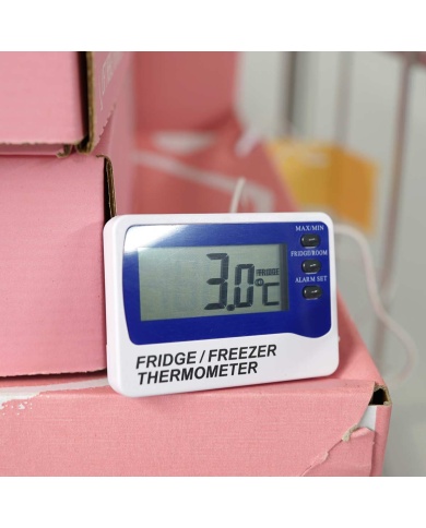 Digital Fridge or Freezer Thermometer with UKAS Calibration Certificate