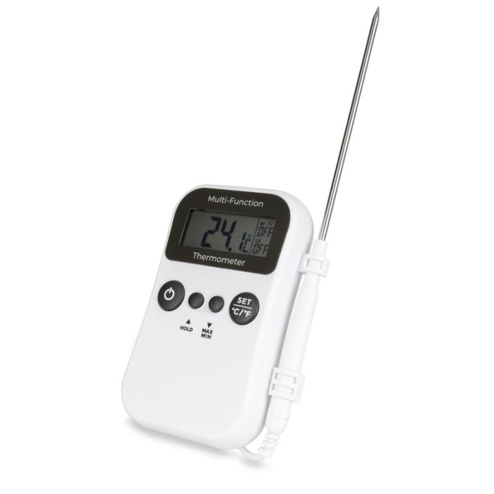 Touch Screen Thermometer and Timer, -4 to 482 F, 7.25 Probe 40