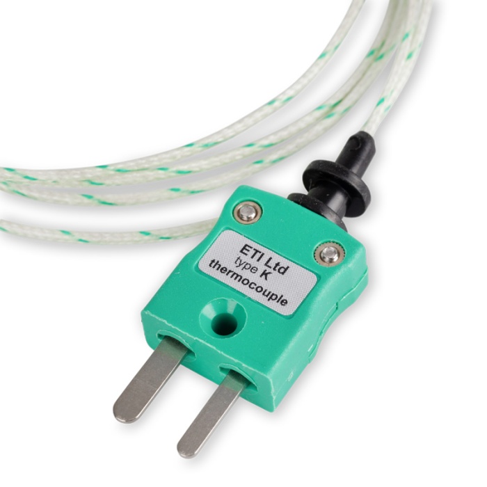 Fibreglass wire temperature probe