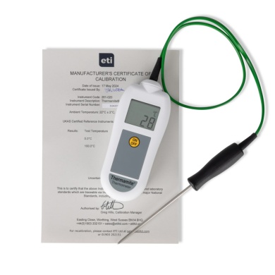 261-010 Thermamite digital thermometer with food probe - white