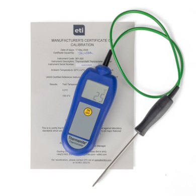 261-050 Thermamite digital thermometer with food probe - blue