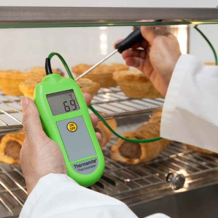 261-030 Thermamite digital thermometer with food probe - green