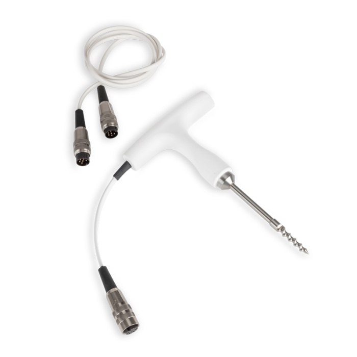 T-shaped NTC thermistor corkscrew probe