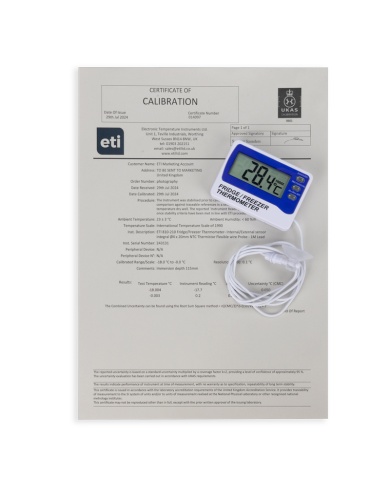 891-210 Fridge Thermometer with UKAS certificate!