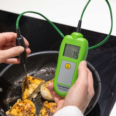 261-030 Thermamite digital thermometer with food probe - green