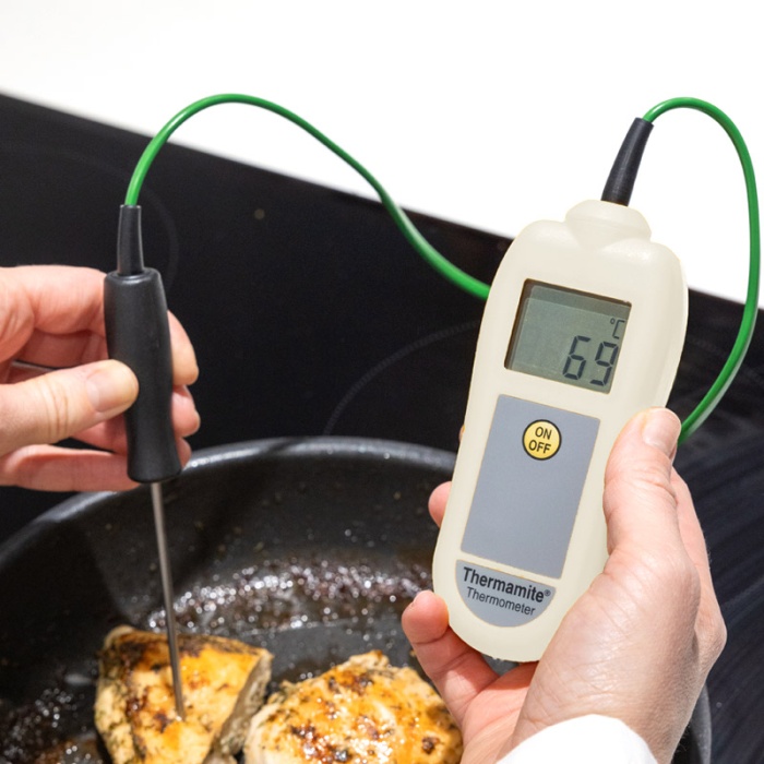 261-010 Thermamite digital thermometer with food probe - white