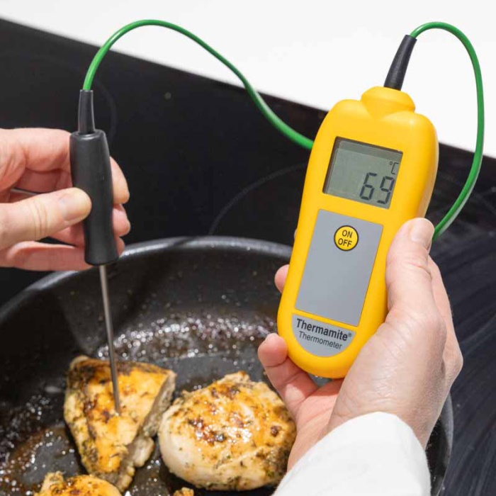 261-020 Thermamite digital thermometer with food probe - yellow