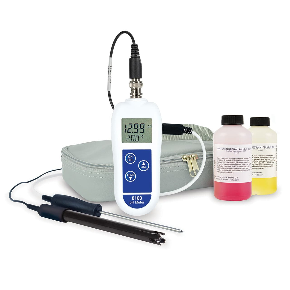 8100 pH & Temperature Meter Kit