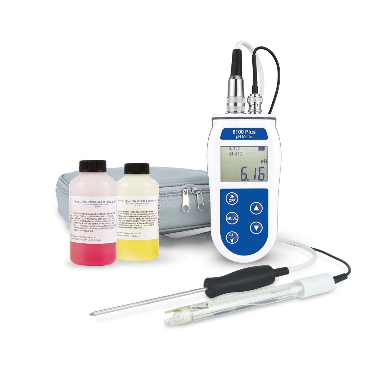 8100 Plus pH Temperature Meter / 8100 Plus Kit - 8100+ pH kit