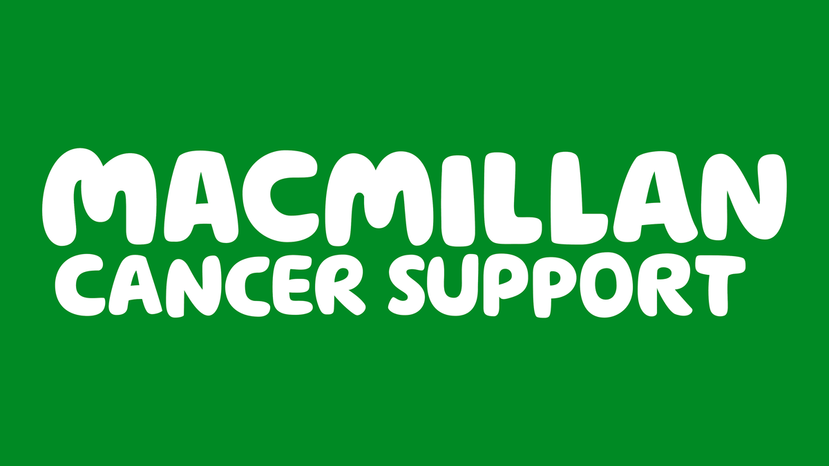 Macmillan Cancer Support logo on a green background