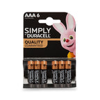 AAA Duracell Alkaline Batteries - 6 Pack