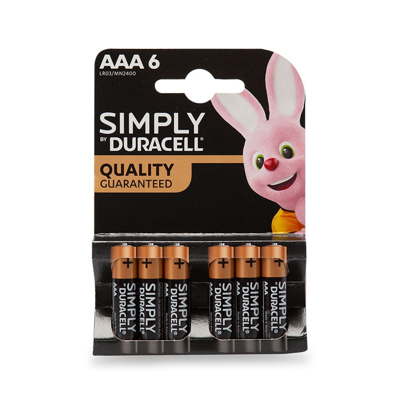 AAA Duracell Alkaline Batteries - 6 Pack