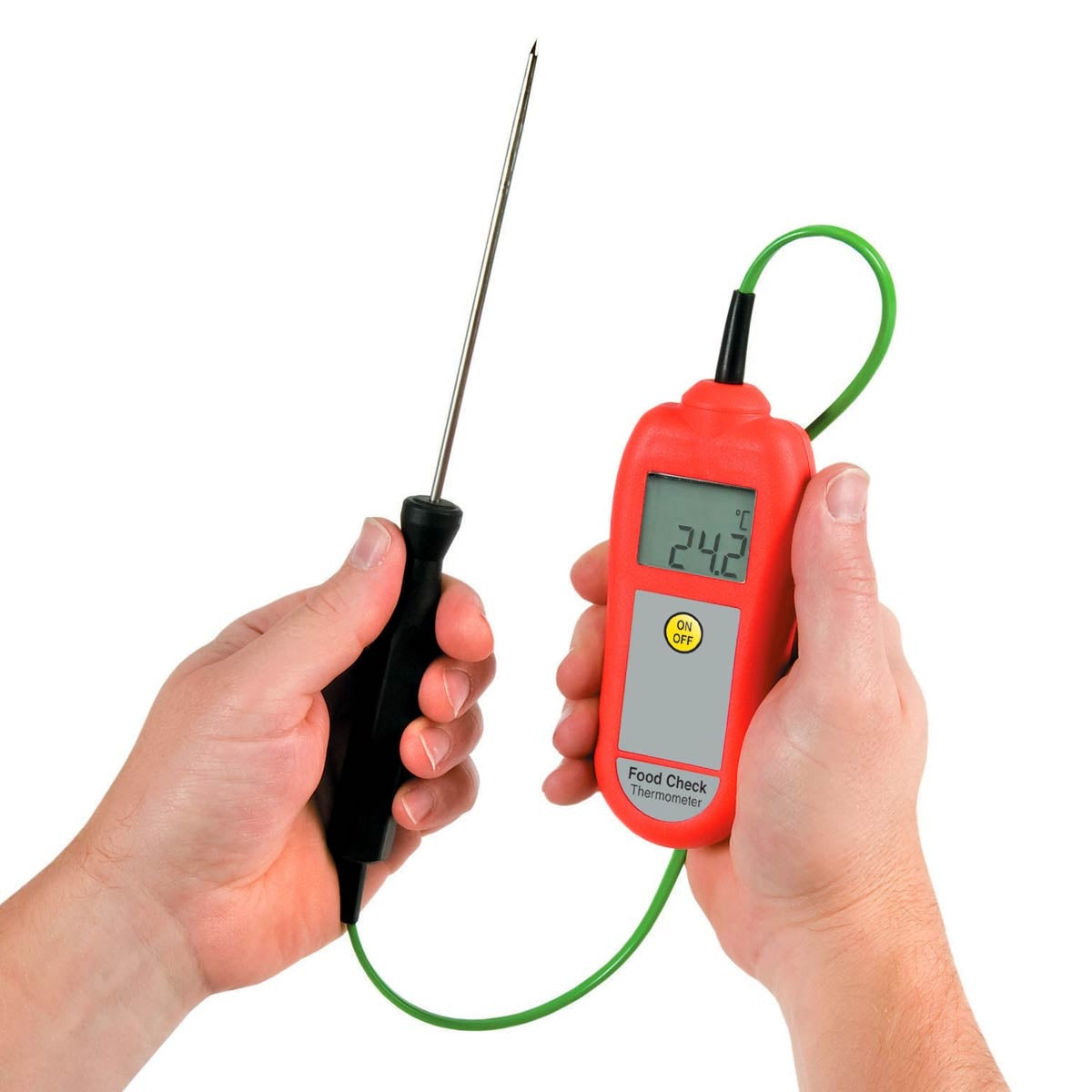 Food Check Hand Held Thermometer - Red