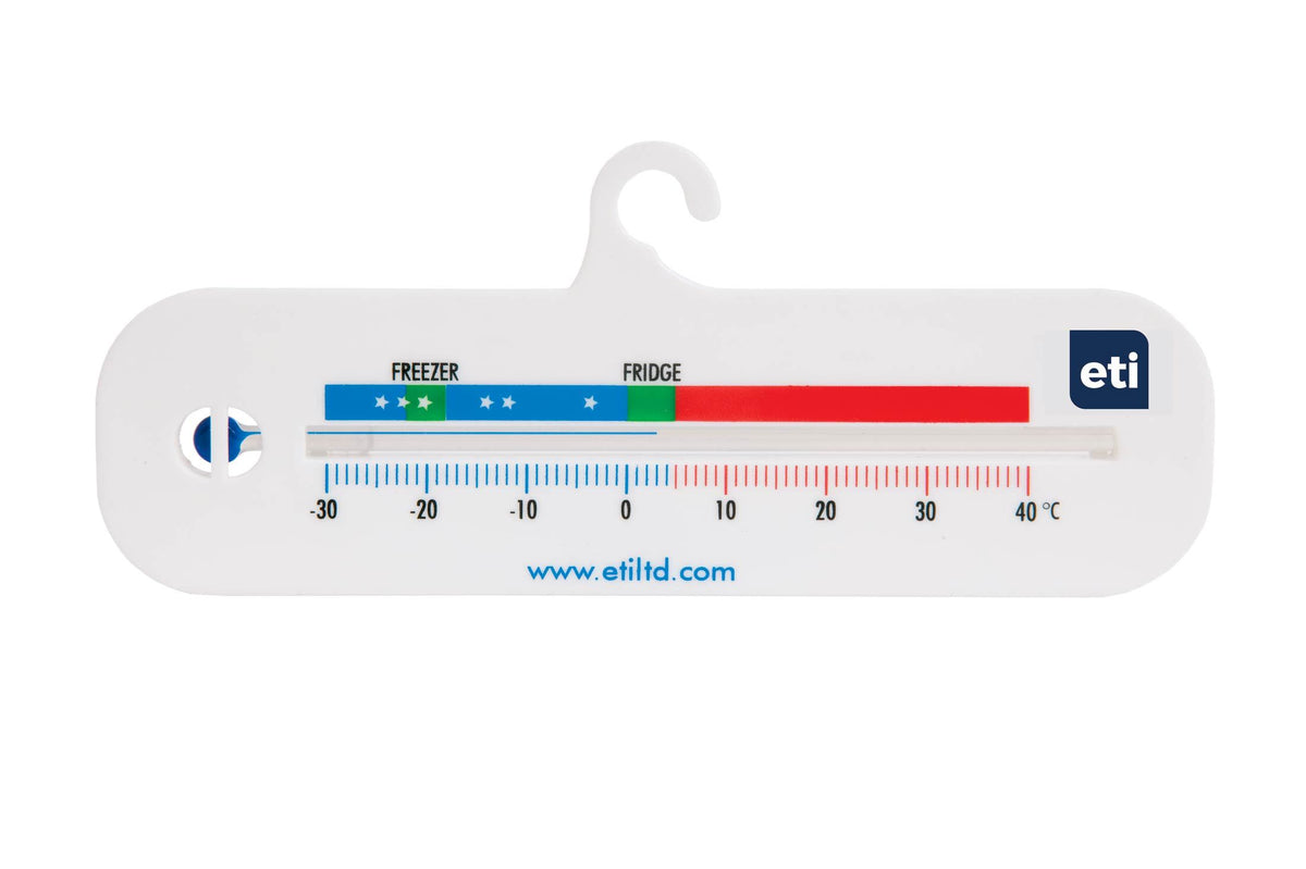 Horizontal Spirit-Filled Fridge Freezer Thermometer