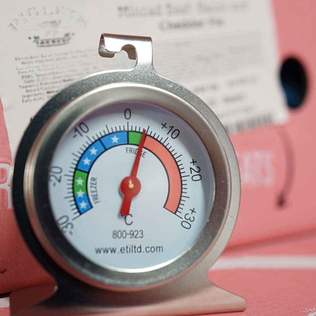 Stainless Steel Fridge Freezer Thermometer