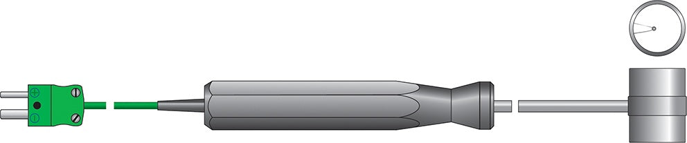 T Shaped Air or Gas Probe - straight lead