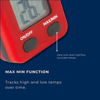 TempTag® Micro Max/Min Thermometer - Red
