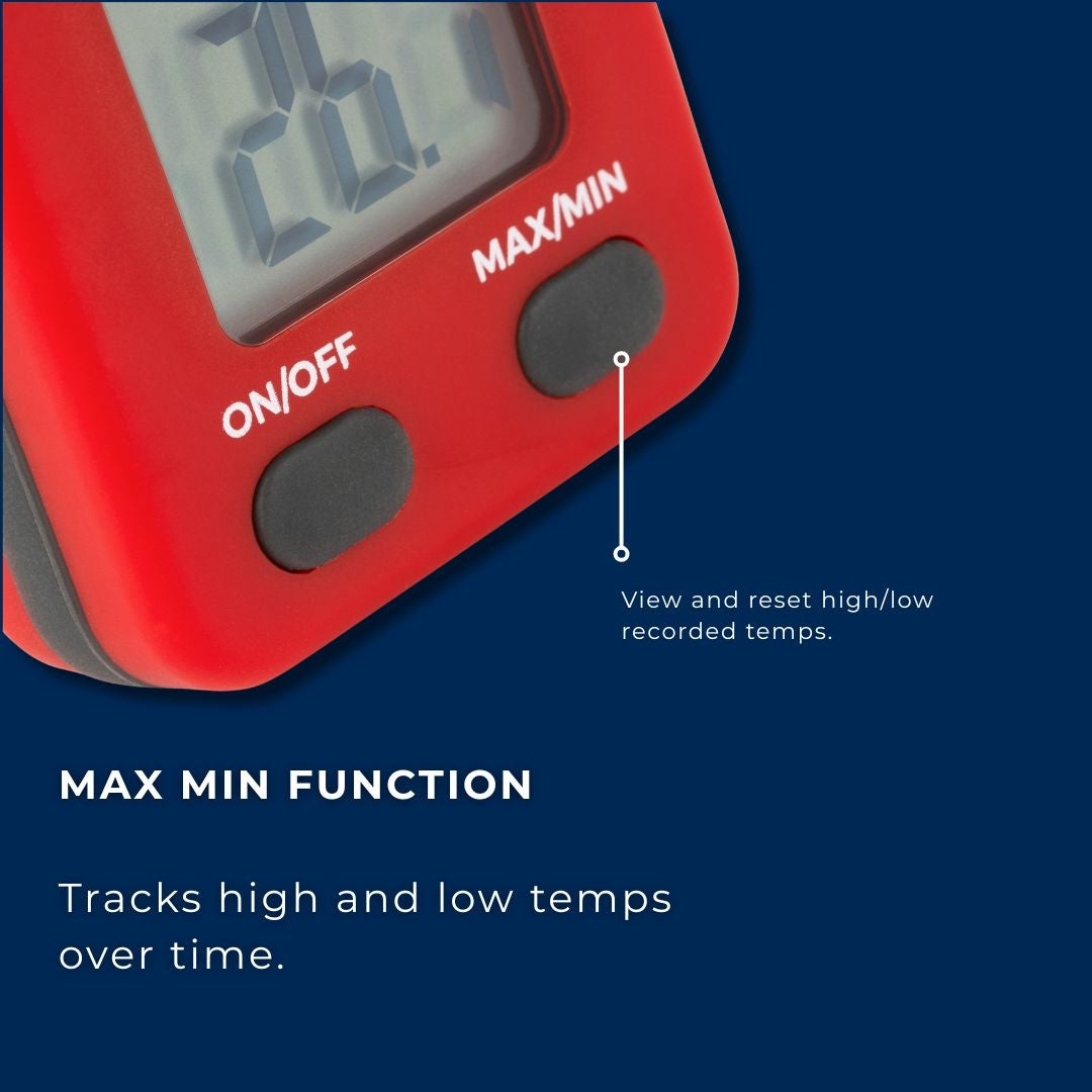 TempTag® Micro Max/Min Thermometer - Red