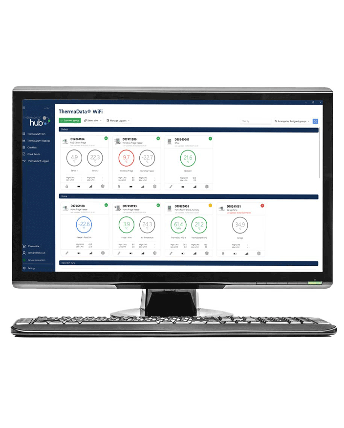 Computer monitor displaying a software interface with a white background
