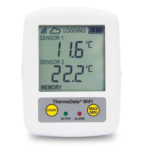 ThermaData® WiFi 2-Channel Thermocouple Logger - Type K
