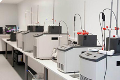ETI calibration lab with 5 big machines visible